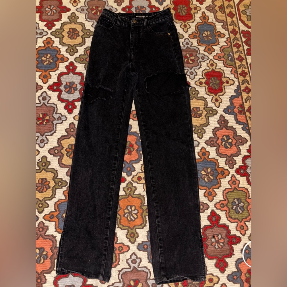 PrettyLittleThing Charcoal Denim Jeans